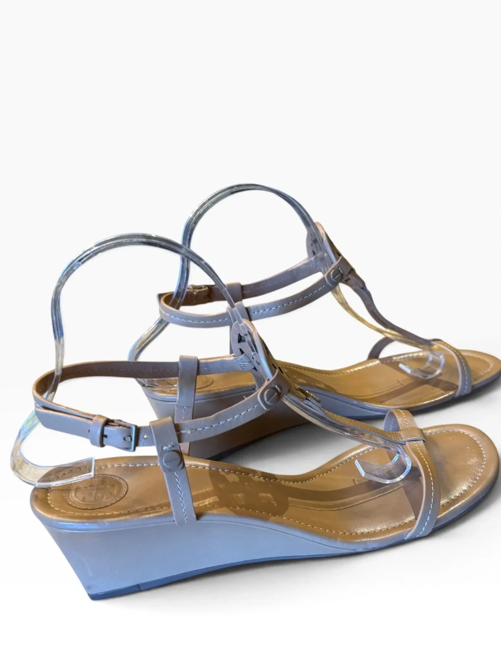Tory Burch Miller Wedge Sandals In Nude Women’s Size 10